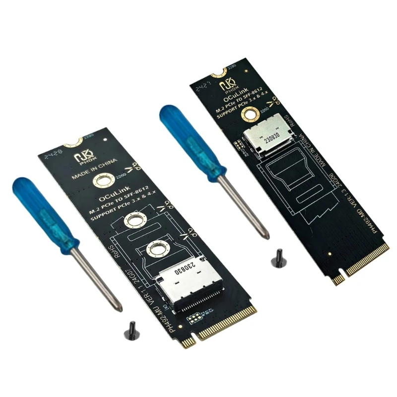 Fast Speed M.2 PCIe to SFF 8612 Adapter Card for NVMe Solid Disks Supports SFF8611 SFF8612 Interfaces