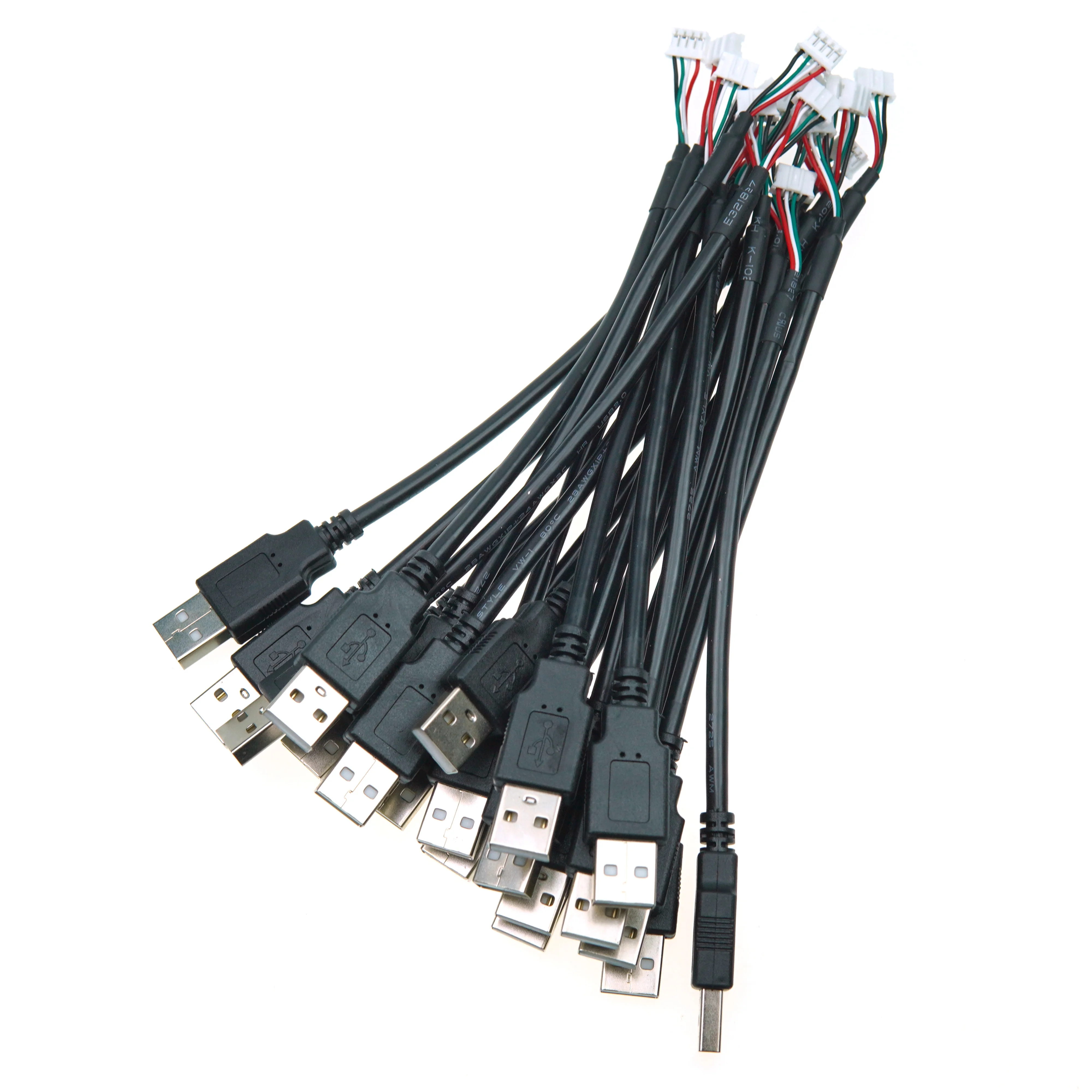 Black USB 2.0 Male Power Supply Cable to 4Pin JST Connector for Computer Peripheral Accessories