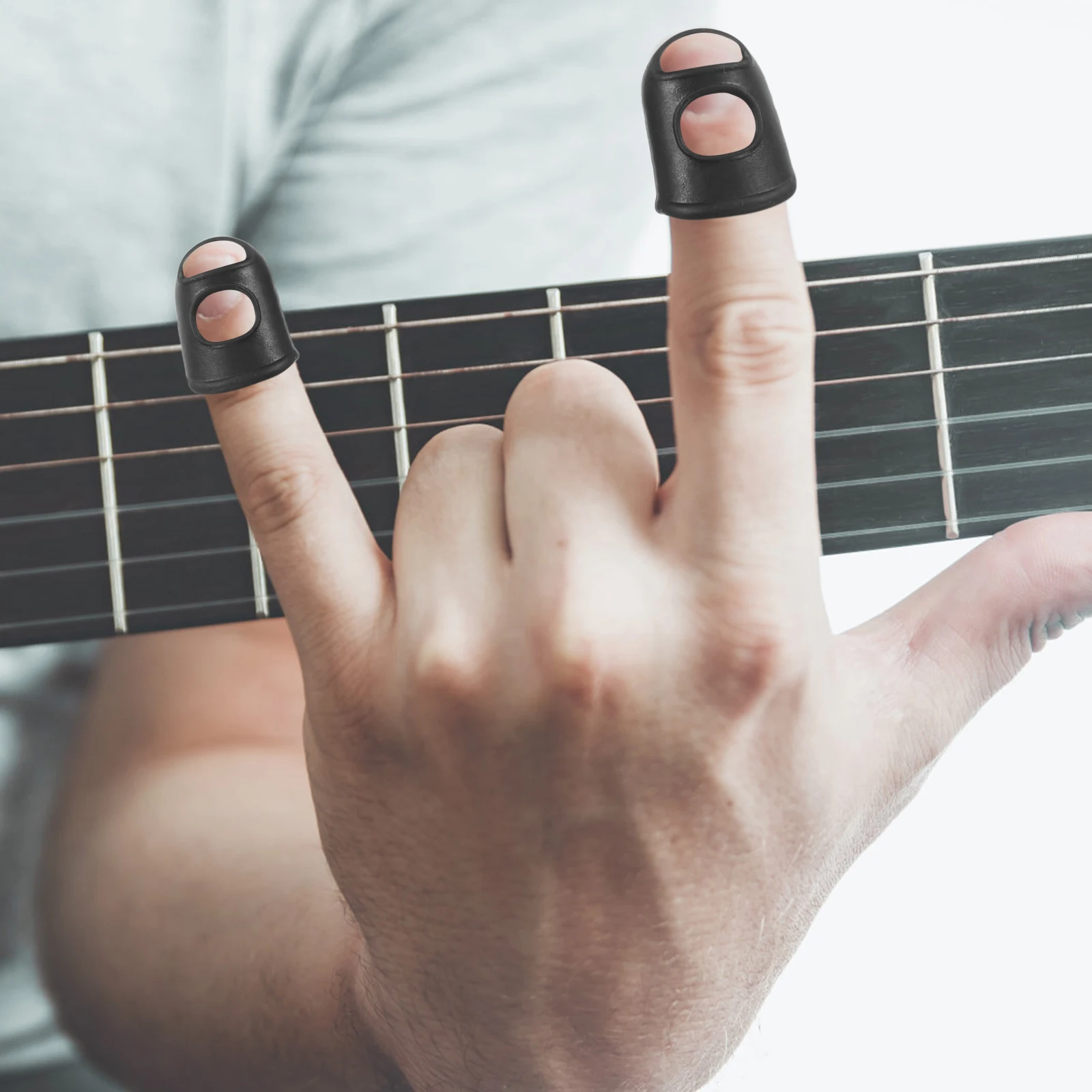 

35pcs Guitar Finger Protectors Thick Silicone Finger Cots For Beginner Practice Comfort Fit Strumming Picking Bass Players Tool