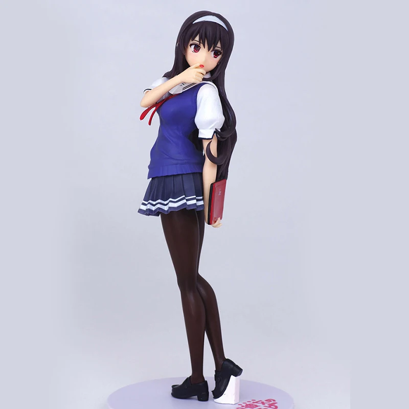 No box 20cm Japanese sexy anime Kasumigaoka Utaha Student Style Model Doll PVC Japanese Figurine Anime