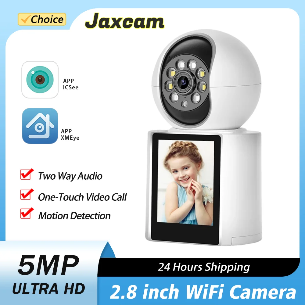 

iCSee 5MP HD 2.8 inch Wifi Camera Baby Monitor With Call Audio Home Security Protect Camera Smart Home Indoor Wireless IP Camera