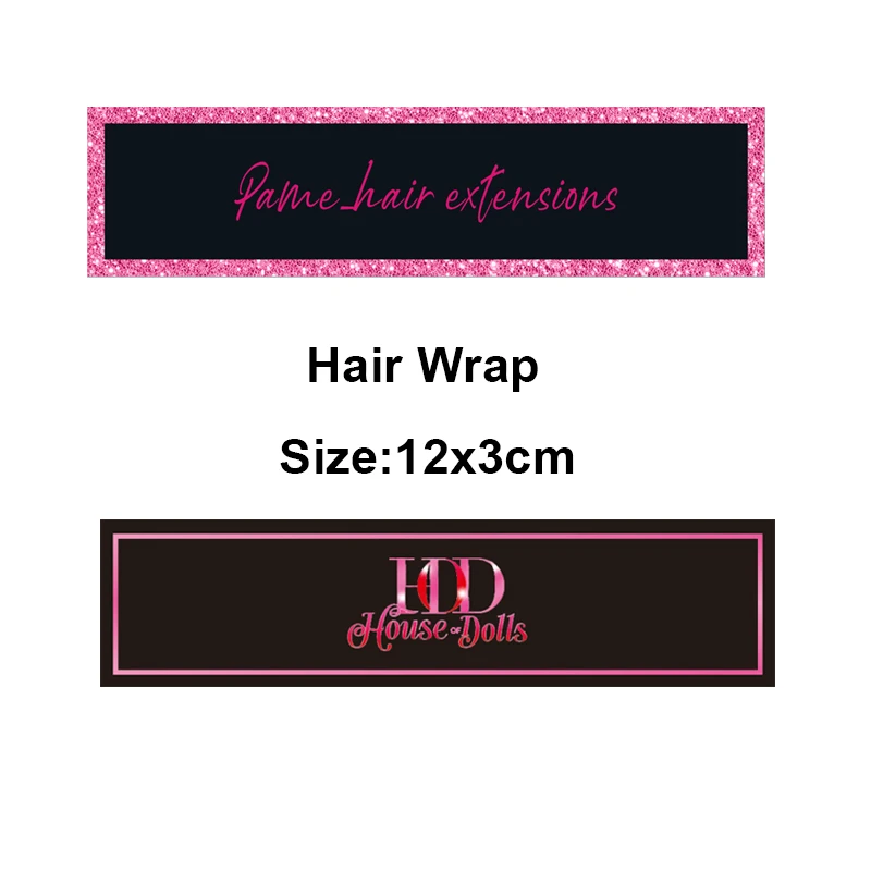 Hair Tags And Labels Custom Packaging For Hair Bundles 200Pcs Self-adhesive Sticker 5.4x9Cm Wig Hang Tags With Hole Personalize