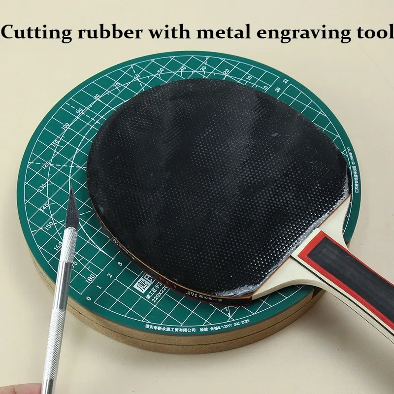 Tang Shi Table Tennis Racket Rubber Rotating Cutting Workbench Ping Pong Glue Pasting Tool Work Pad Sturdy and Durable