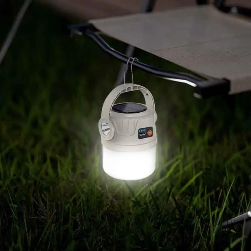 

Long Endurance Camping Light Solar Powered Supports Type-c Charging Outdoor Portable Tent Light Emergency Light Hook