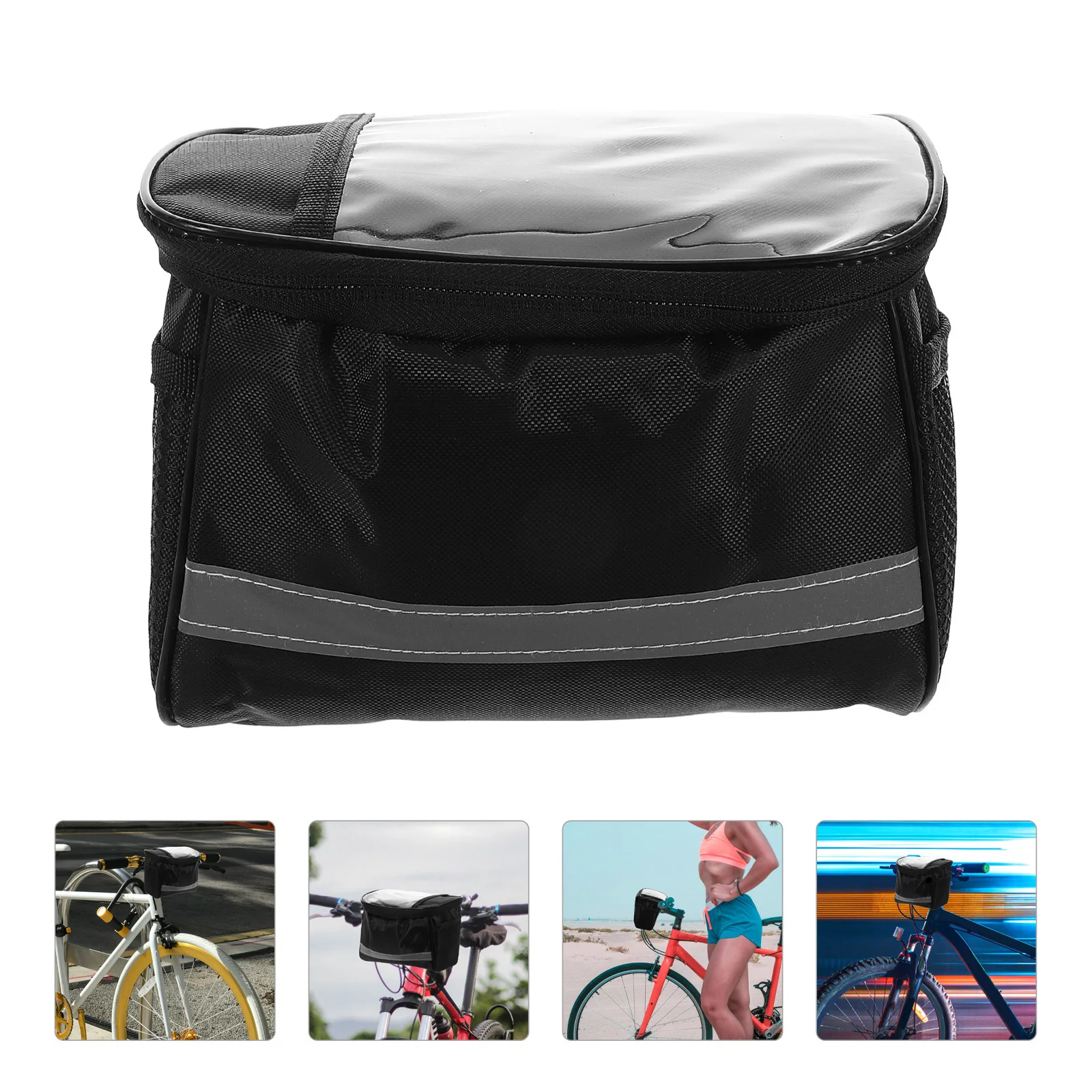 Bike Front Folding Lightweight Bicycle Handlebar Bag For Road Mountain Bike Cycling Storage Pouch Crossbar Tool Bag