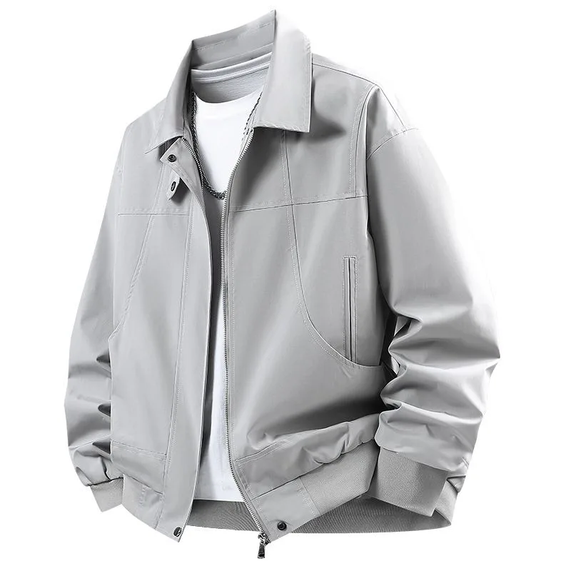 Men Autumn Winter Turn Down Collar Jacket Loose Fit Commuter Casual Male Daily Outerwear Coat For Daily Street Wear