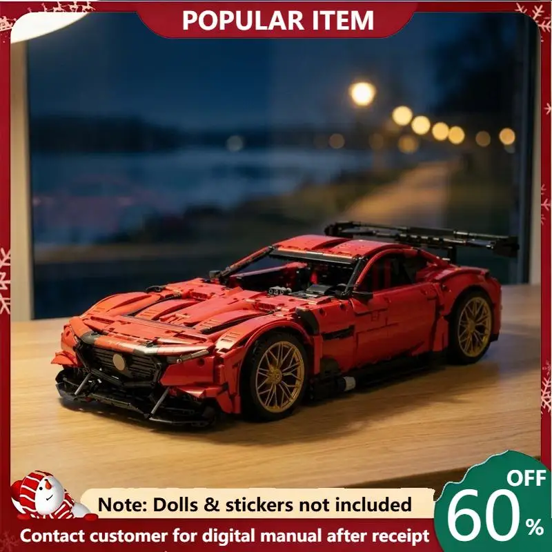 2953PCS MOC 1:8 RC Remote Control Sports Car Model Technic Building Blocks DIY Assembly Bricks Ornament DIY Assembly Gifts Adult