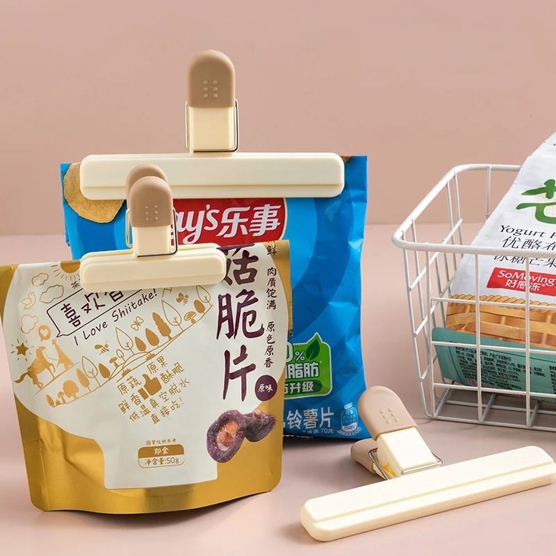 Ins Style Food Sealing Clips Kitchen Snack Bag Sealer Moisture Proof Fresh Keeping Sealing Clips