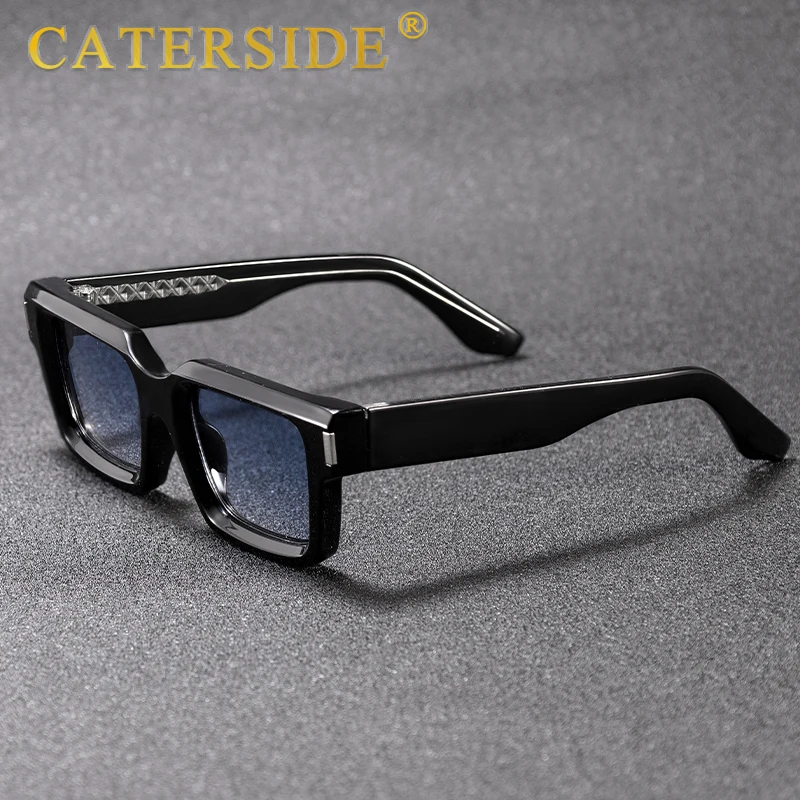 CATERSIDE Neue Mode Punk männer Quadratische Sonnenbrille Marke Design Kleine Rahmen Sonnenbrille Party Reise Gläser Geschenk Ideale Wahl – Detail 2