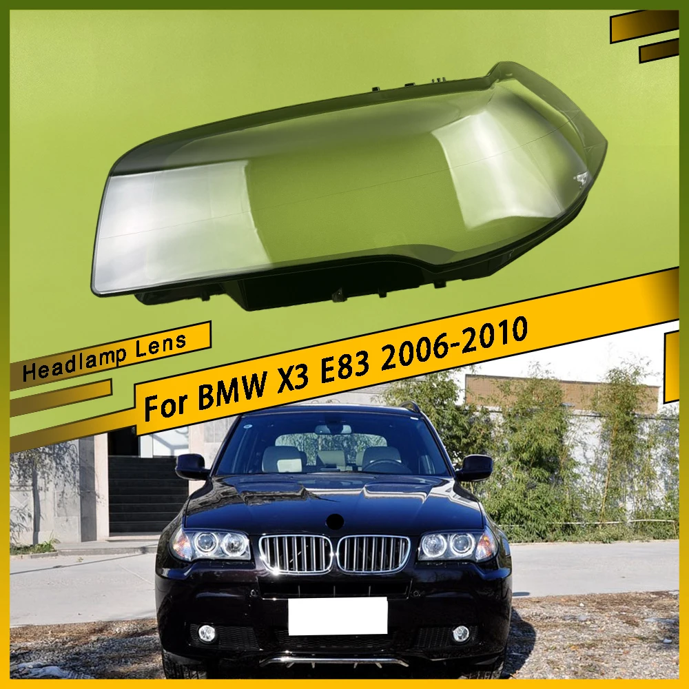 

Чехол для автомобильной лампы, передний прозрачный корпус объектива, авто стеклянный абажур, крышка фары для BMW X3 E83 2006-2010