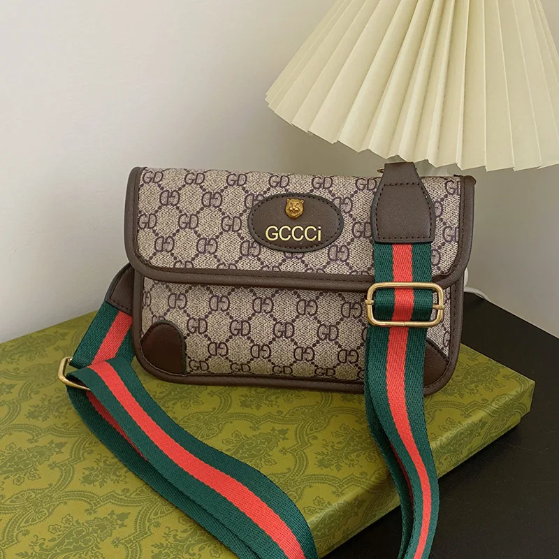 Trendy Letter Logo Diaper Bag For Women Crossbody Messenger Bag Elegant Classic Vintage Leather Large Capacity