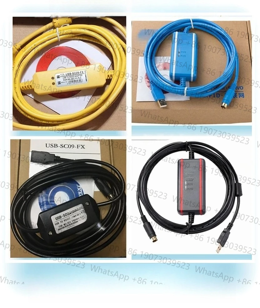 Nueva programación PLC USB-SC09-FX Ca ble para inmunidad FX-USB-AW Compatible FX2N/FX1N/FX0/FX0N/FX0S/FX1S/FX3U