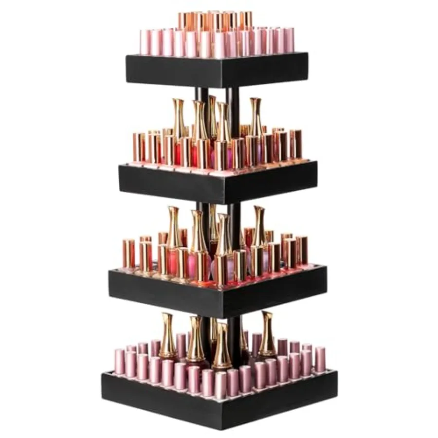 

Nail Polish Organizer for 86-123 Bottles, 360 Rotating Nail Polish Rack Holder, Display Storage Shelf for Fingernail Stand and