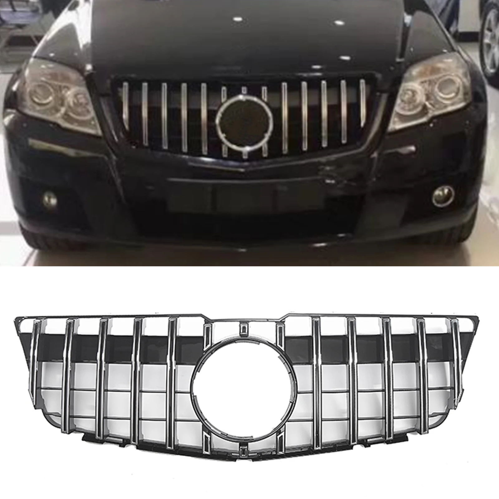 

Front Grill Grille For Mercedes Benz Benz GLK Class X204 GLK250 GLK300 GLK350 GLK400 2008-2012 GT Style Upper Bumper Hood Mesh