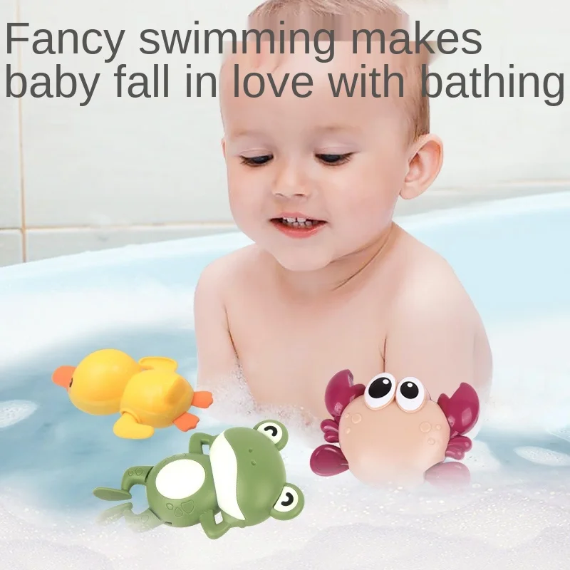 Montessori Baby Bath Toys For Kids 2 To 4 Year Old Children Swimming Bath Toy Frogs Clockwork Bathing Toy Boy Bathtubs Water Toy