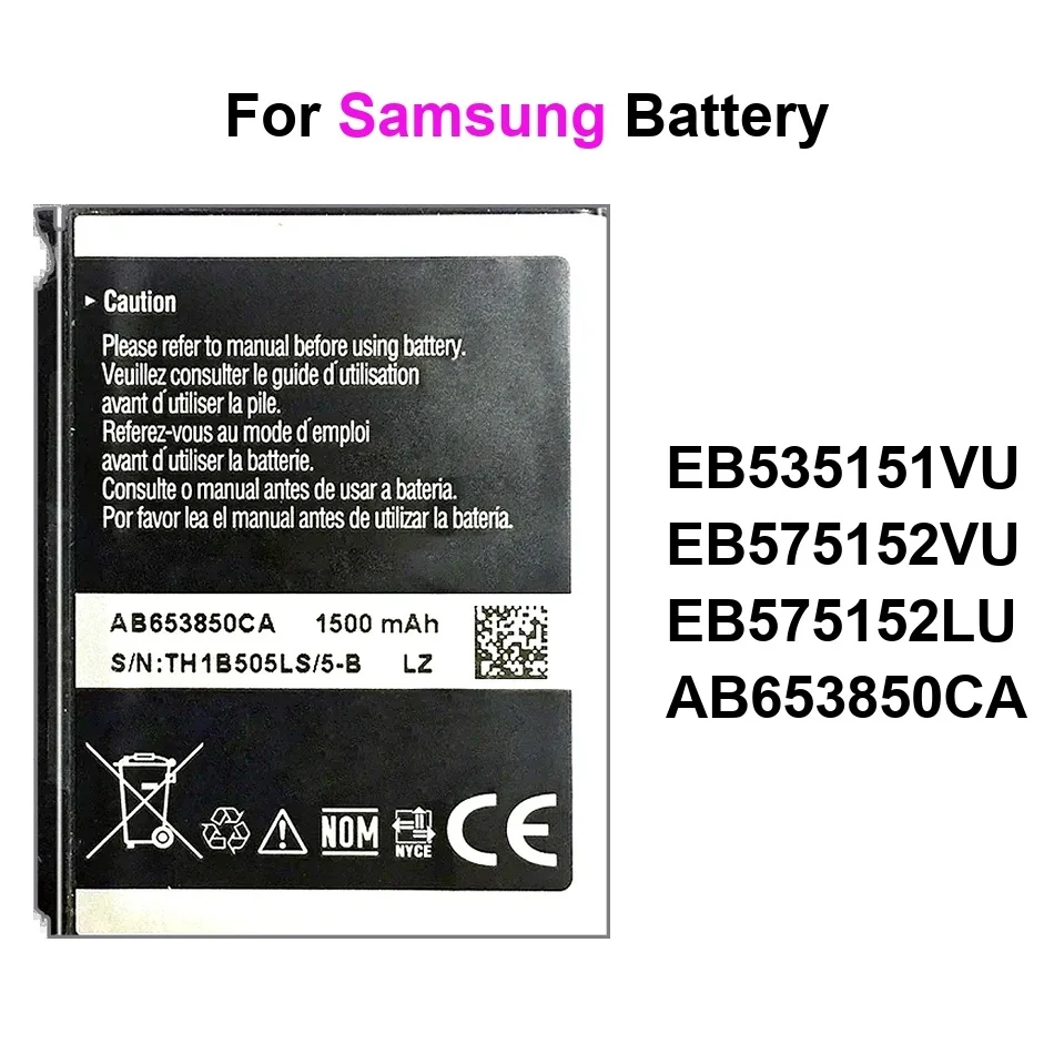 

EB575152VU EB575152LU AB653850CA EB535151VU 1500-1650Mah Battery For Samsung Galaxy Nexus S Advance I900 I9000 I9001 I9003
