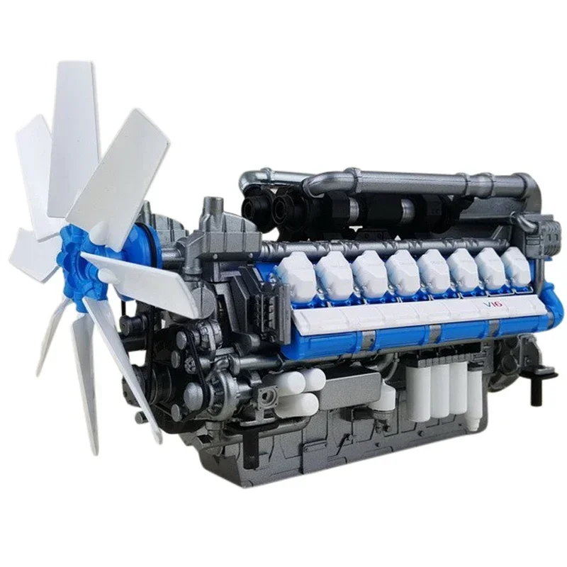 1:16 Diesel Engine Model V16 Engine Marine Diesel Engine Alloy Mechanical Model Weichai Power M33