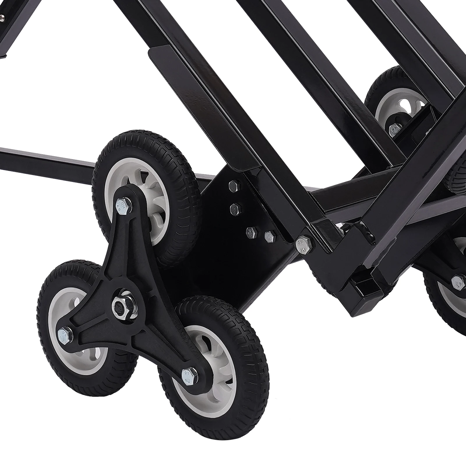 Stair Climbing Cart with Adjustable Armrest, Sturdy Steel Frame, 8 Wheels, Foldable for Easy Storage, Perfect for Moving Items