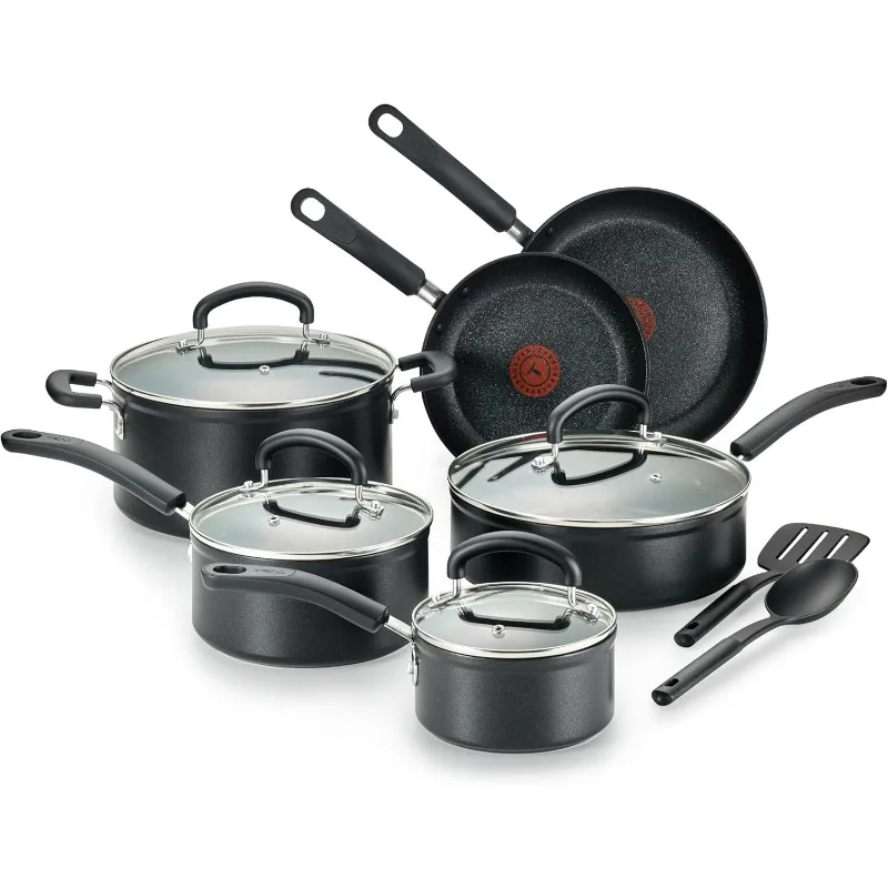 Advanced Nonstick Cookware Set 12 Piece, Oven Broiler Safe 350F, Kitchen Cooking Set W/ Fry Pans, Saucepans, Deep Saute