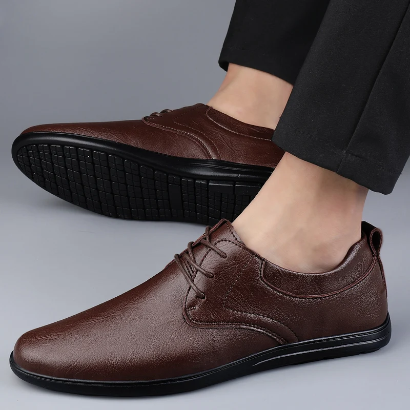 Luxe Merk Designer Heren Veterschoenen Echt Lederen Slip-On Loafers Mocasines Zomer Ademende Rijschoenen Wandelen Mannen