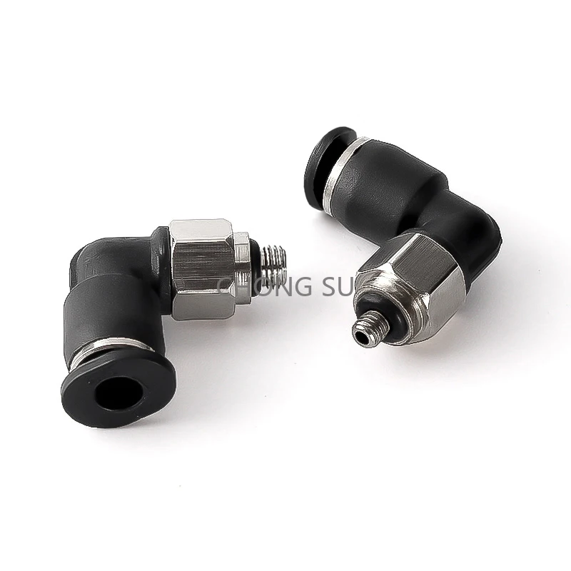 

1-100pcs Pneumatic Fittings Mini Quick Connector PL Elbow Male Thread M3/M5/M6 Connect Hose OD 3 4 5 6mm Push In Air Water Pipe