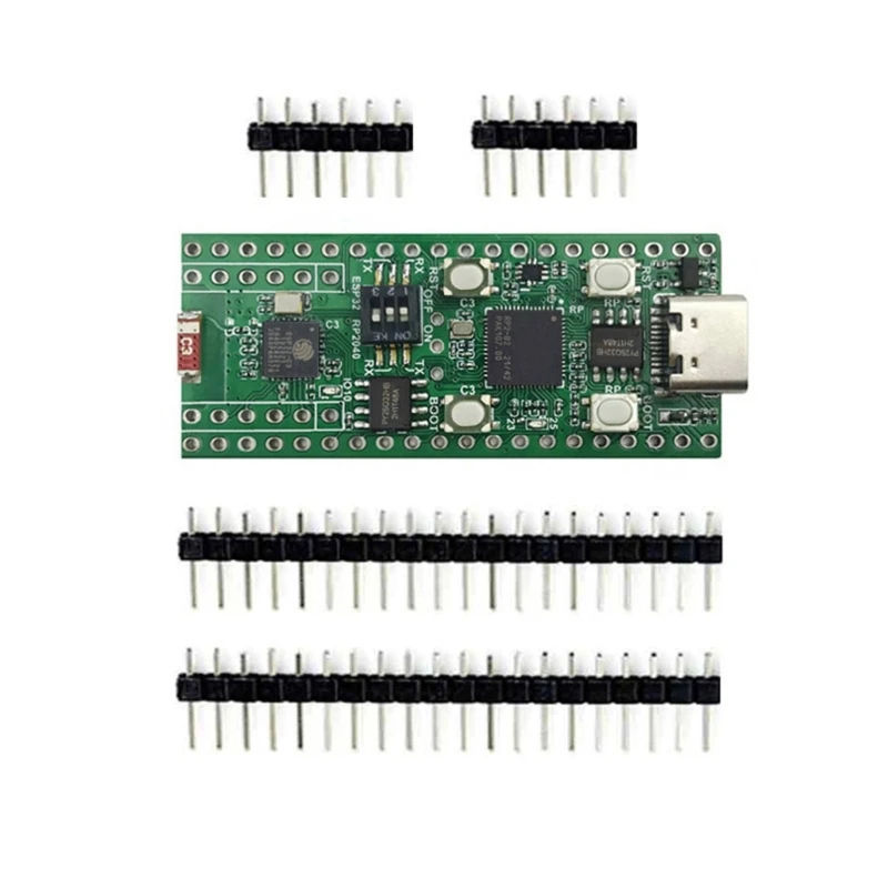 

Advanced MCU Integration for Enhanced Flexibility RP2040 and ESP32C3 Double-MCU Development Board Expanding Application