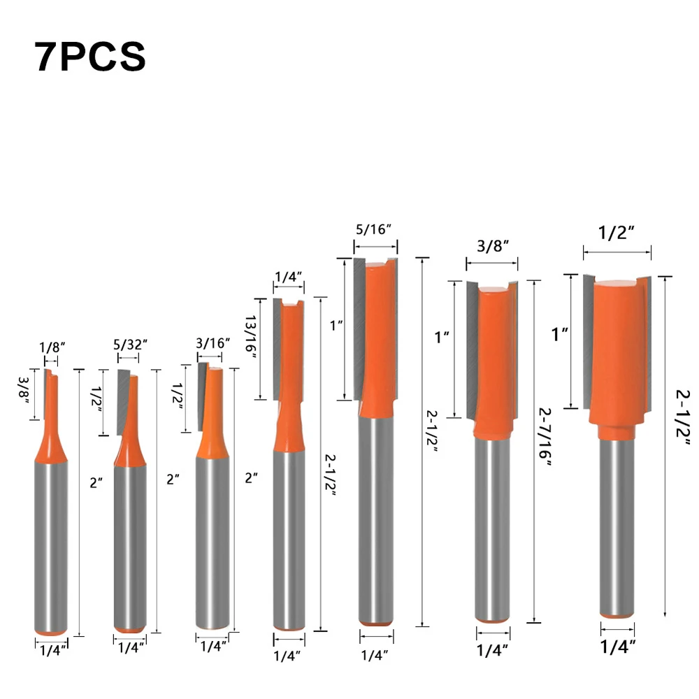 VACK 6mm 1/4 zoll Schaft Lange Reinigung Bottom Router Bit Holz Trimmen Cutter CNC Holzbearbeitung Sauber Bits gerade Fräsen Werkzeuge – Detail 4