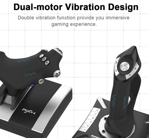 PXN 2119 PRO Flight Simulator Gamepad Vibration Controller Joystick PC/Desktop Xbox PS4 Flight Joystick Game Controller Custom