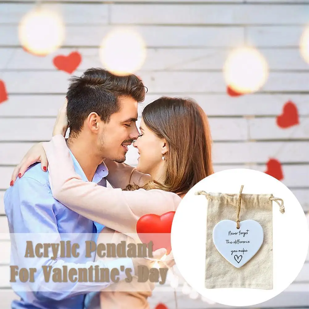 

Thank You Gift For Valentine's Day Never Forget The Difference You've Made Acrylic Pendant Pendant Jewelry For Couple