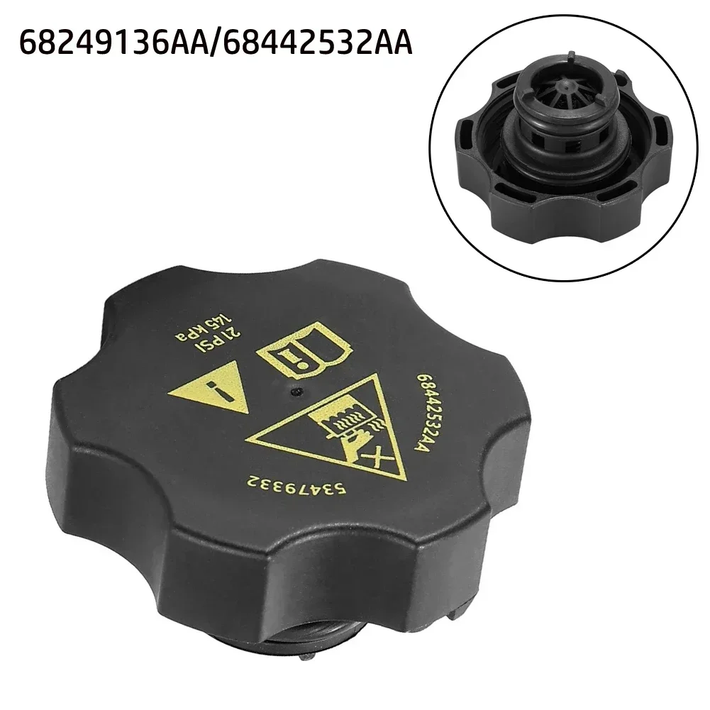 Coolant Reservoir Cover Water Tank Cap For For Dodge For Jeep For Ram 2013-2021 68442532AA, 68249136AA,53479332