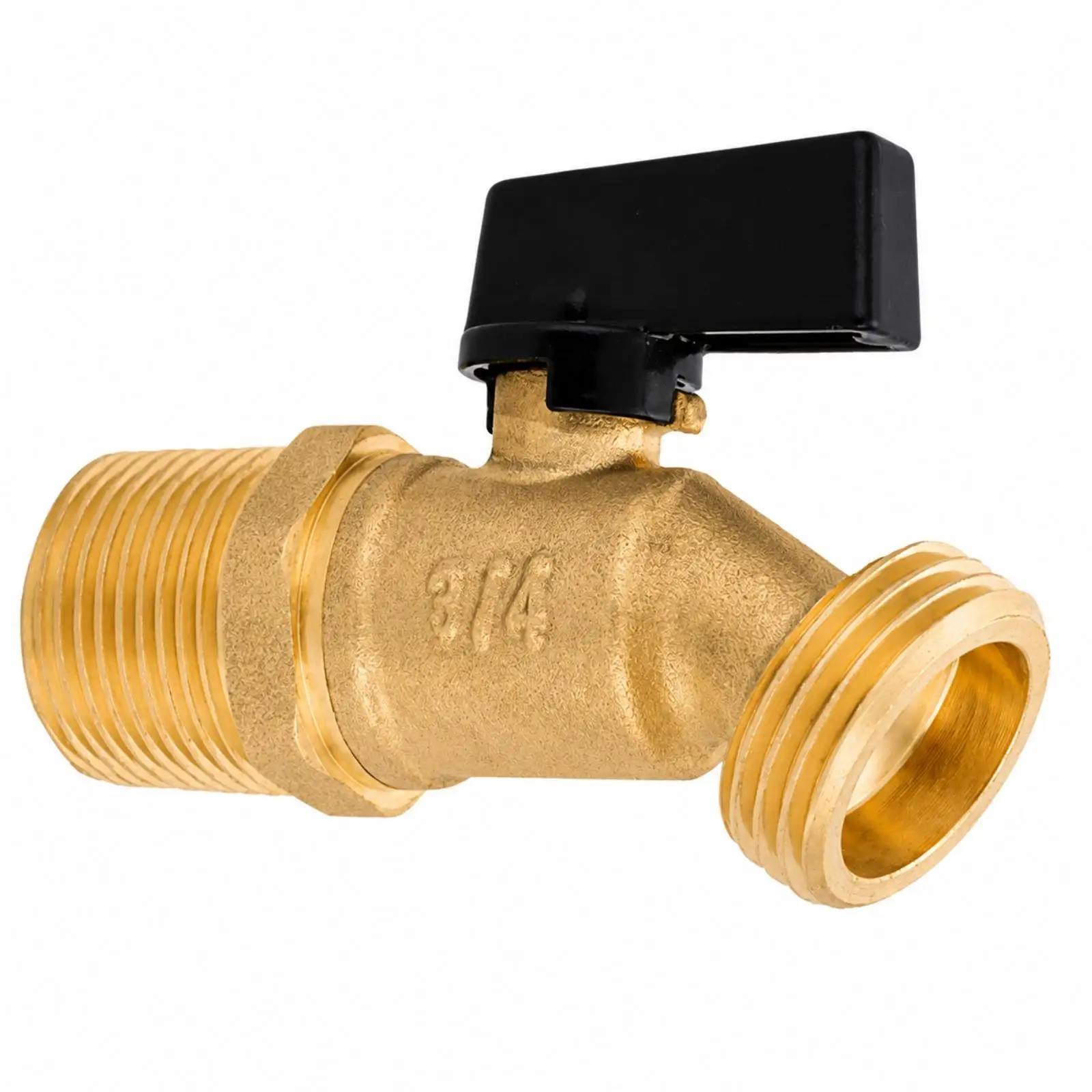 Brass Rain Barrel Faucet Outdoor Brass Spigot with Bulkhead Fitting Easy to Install Rain Barrel Spigot with Bulkhead Fitting for