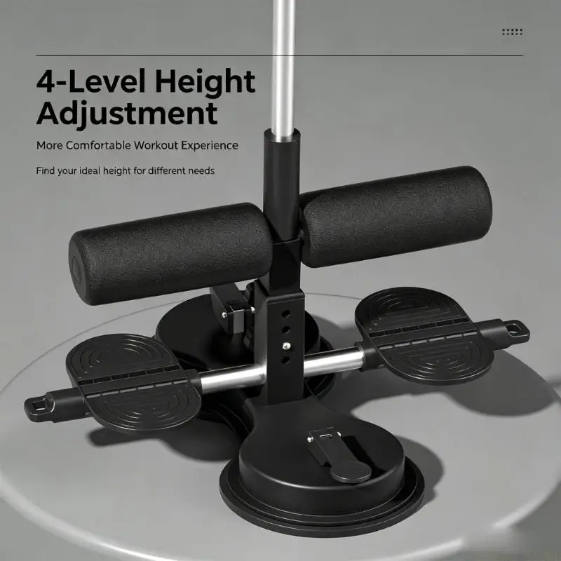 U2JB Indoor Boxing Training Stand with Suction Cup Base, Height Control and Foot Plates for Core Exercise and Ball Use