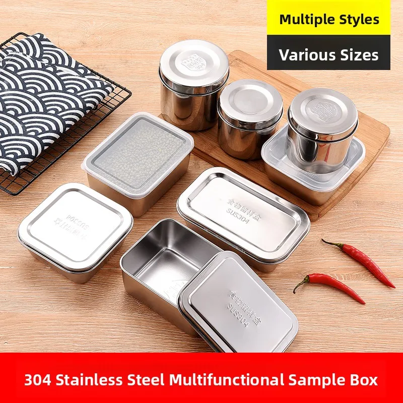 

Stainl Steel Food Preservation Lunch Box round ape 304 Material for Restaurant Kindergarten Ceteria Sample Preservatio...