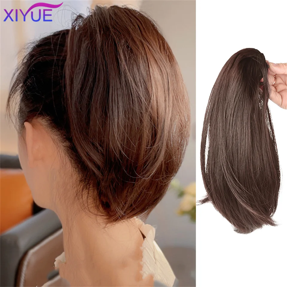 Short Inner Buckle Claw Clip On Ponytail Hair Extension Synthetic Ponytail Extension Hair For Women Pony Tail Hair Hairpiece