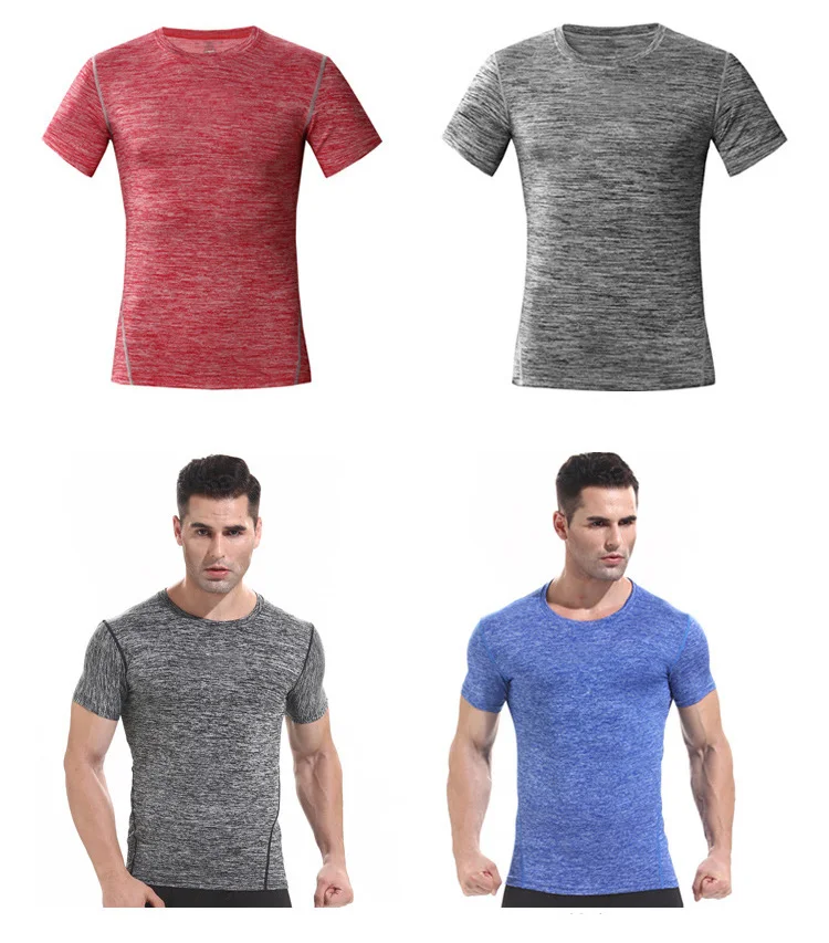 Herren-Fußballtrikot, Sportbekleidung, schnell trocknende Kompressions-Sport-T-Shirts, Fitnessstudio, Laufshirts, T-Shirts, kurze Ärmel, enge Sportbekleidung