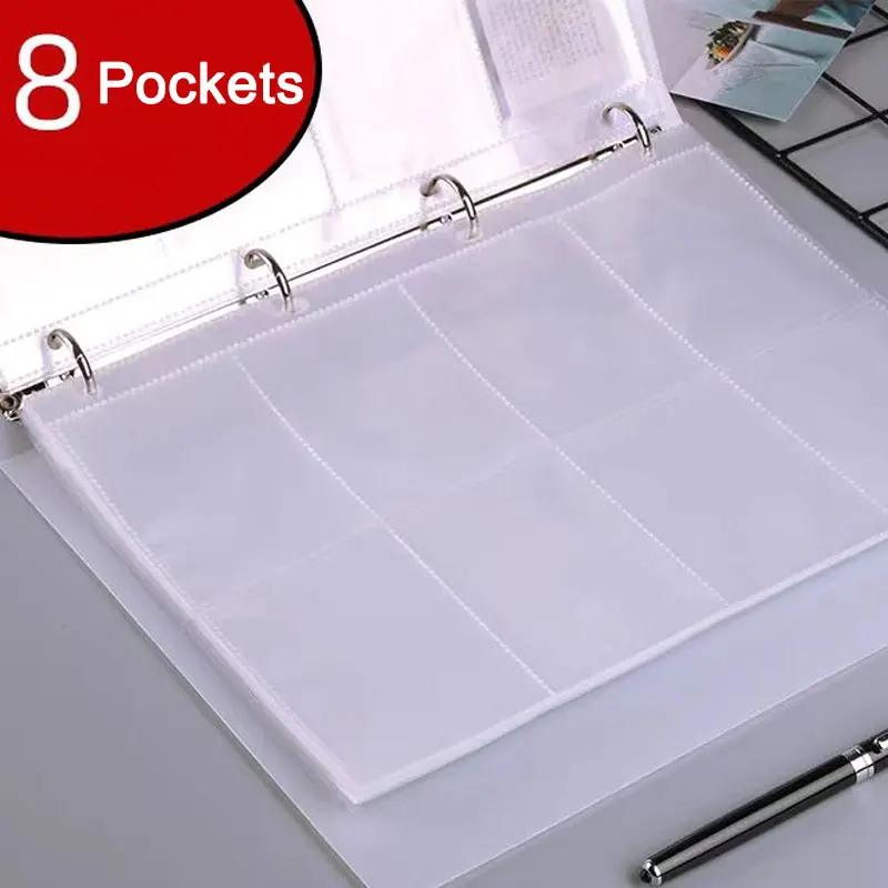 

30pcs B5 Transparent Folder 1/12 Pockets Binder Protection Cards Album Pages Holder Collection Clear Plastic Storage Photo Cards