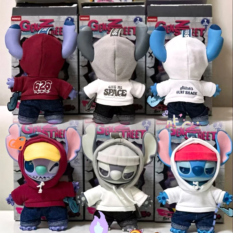 

Disney Stitch Gen Z Street Blind Box — милые виниловые куклы и фигурки-сюрприз, сумка-подвеска, загадочная подарочная коробка и модные игрушки для девочек