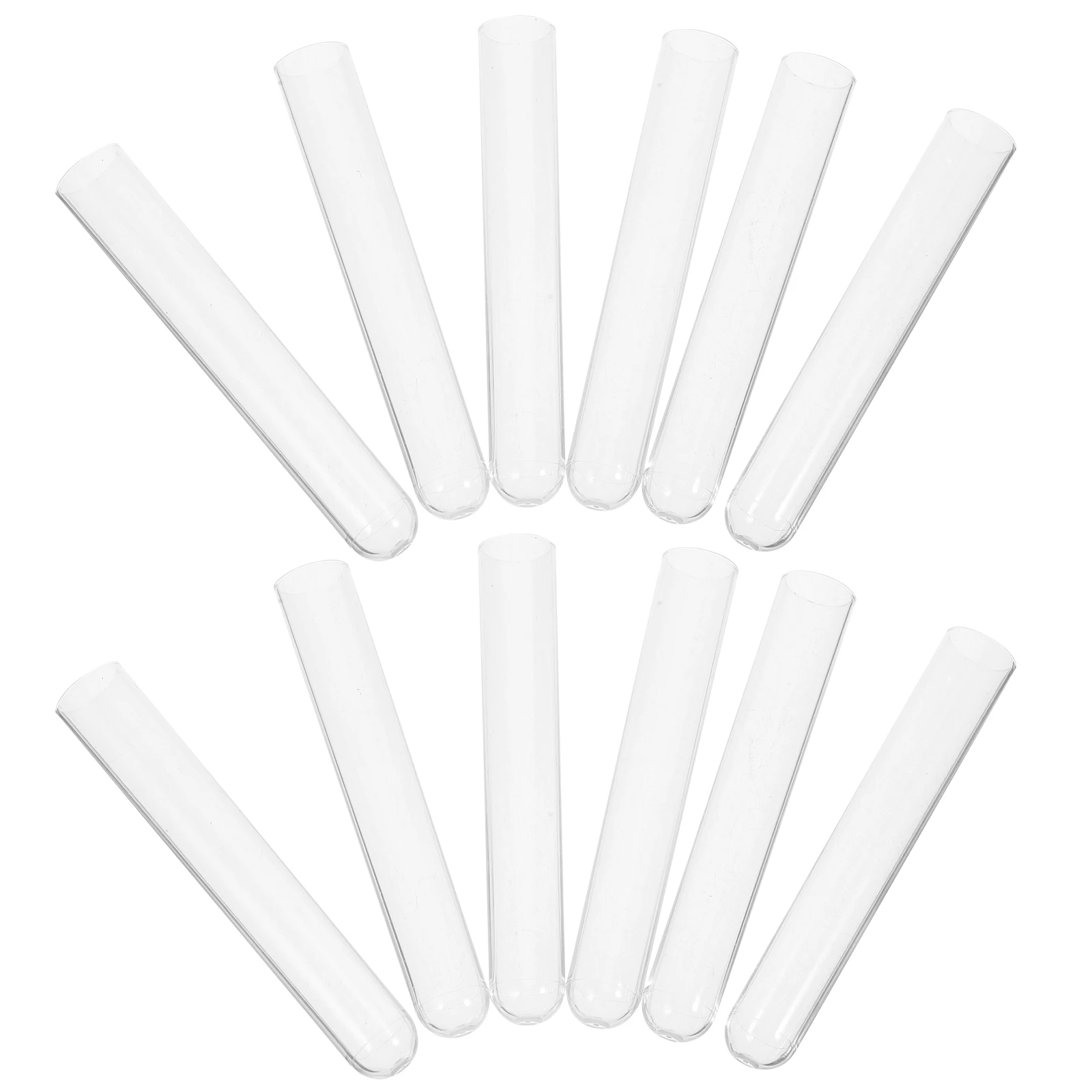 

100 Pcs Tube Halloween Decorations Tubes Clear Plastic with Lids Vials Disposable
