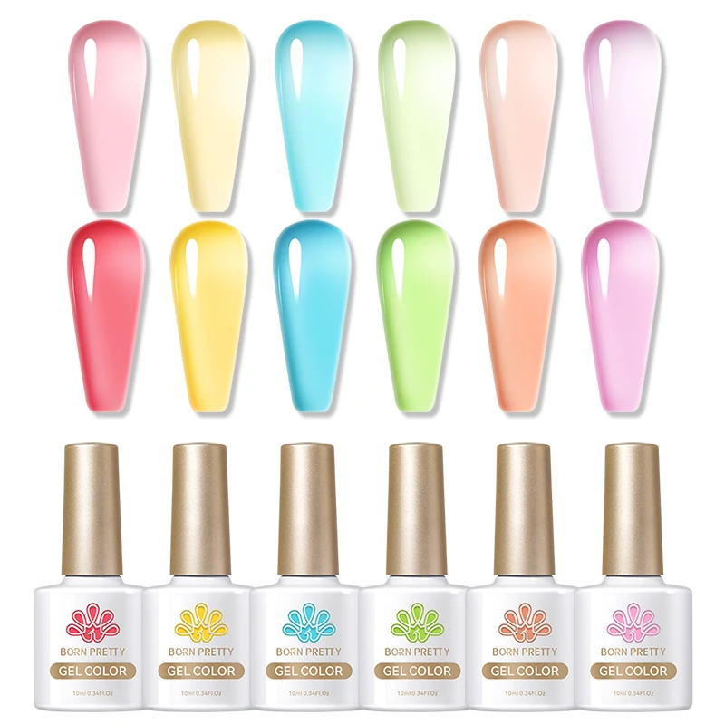 Faillite N PRETTY-Verhéritage à Ongles Gel UV LED Transparent Clip, Couche de Finition Nude, Semi-continu, Soak Off, 10ml, Nouveau