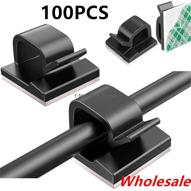 10/20/50/100PC Cable Clips For Car Dash Camera Dashboard Cable Clip Organizer USB Line Cars Phone Charger Cord Holder Manager