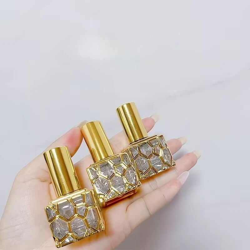 10 ml quadratische Glas-Parfümflasche, Spray-Parfümflaschen, Reise, leerer Parfüm-Probenbehälter