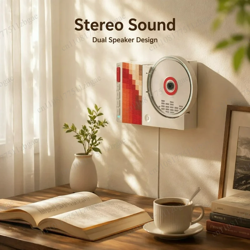 Music CD Player with Audio Disc Gift Box for Birthday Business Present Home Audio Decor Accessory