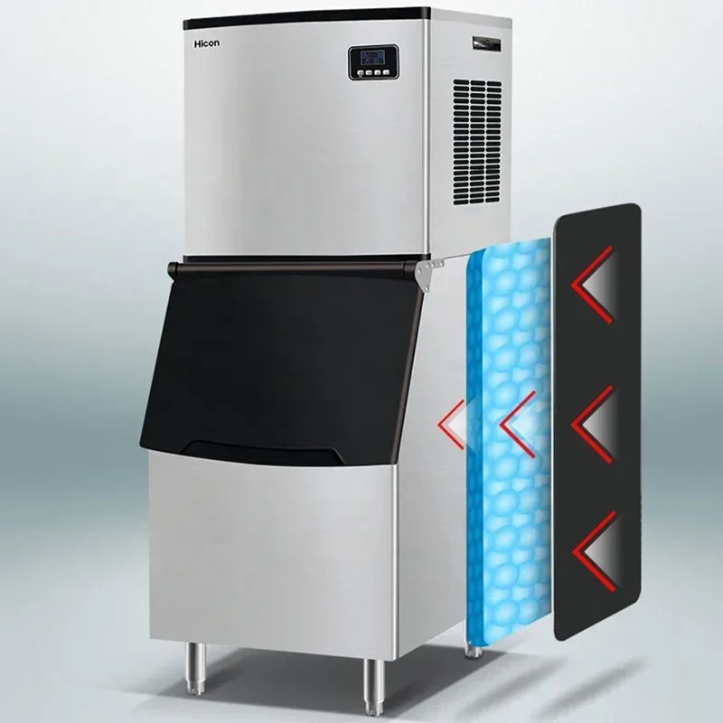 

Commercial Hicon 350KGS Ice Maker Machine Auto Cleaning Large Capacity Ice Making Machine Split Design Ice Maker