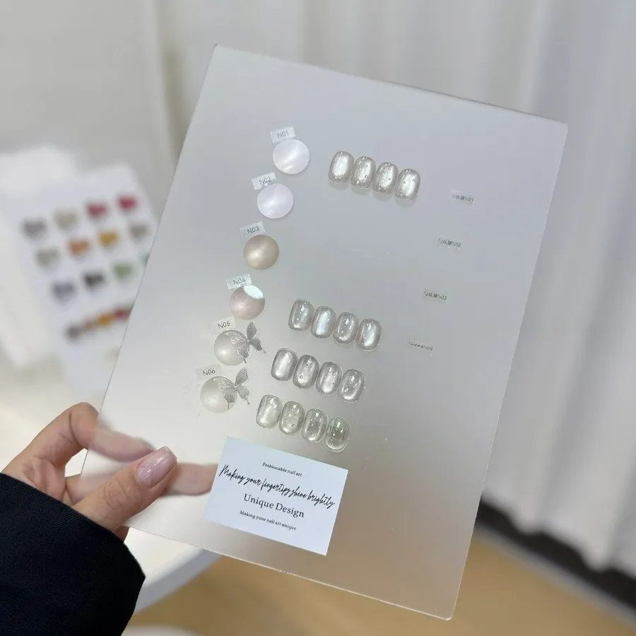 Soporte de exhibición de Color para esmalte de uñas, soporte de exhibición de Color para puntas de uñas postizas, estante de decoración artística, tablero de exhibición acrílico para manicura, 1 ud.