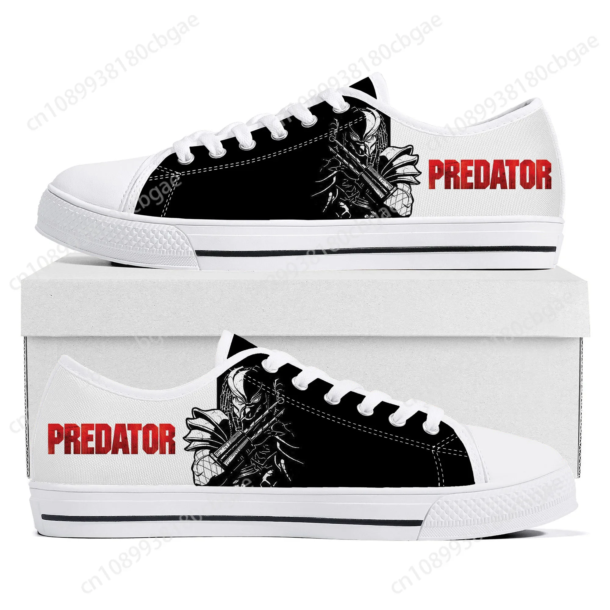 

The Predator Alien Movie Low Top Sneakers Mens Womens Teenager Canvas High Quality Sneaker Casual Custom Made Shoes DIY Shoe