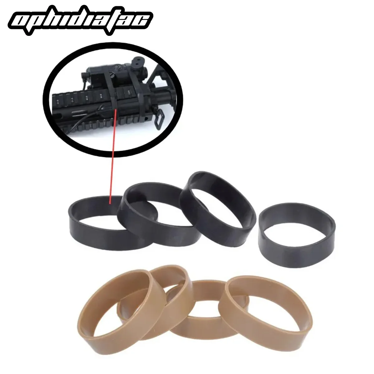High Strength Elastic Rubber Ring Hunting Airgun Rilfe Rubber Band Suitable for DBAL A2 PEQ15 Flashlight Laser Sight