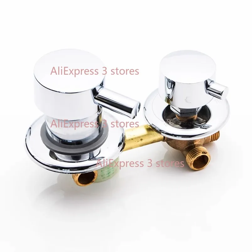 Hot Sell  2/3/4/5 Ways Water Outlet Screw Thread Center Distance 10cm Mixing Valve Brass Bathroom Shower Mixer Faucet Tap Cabin