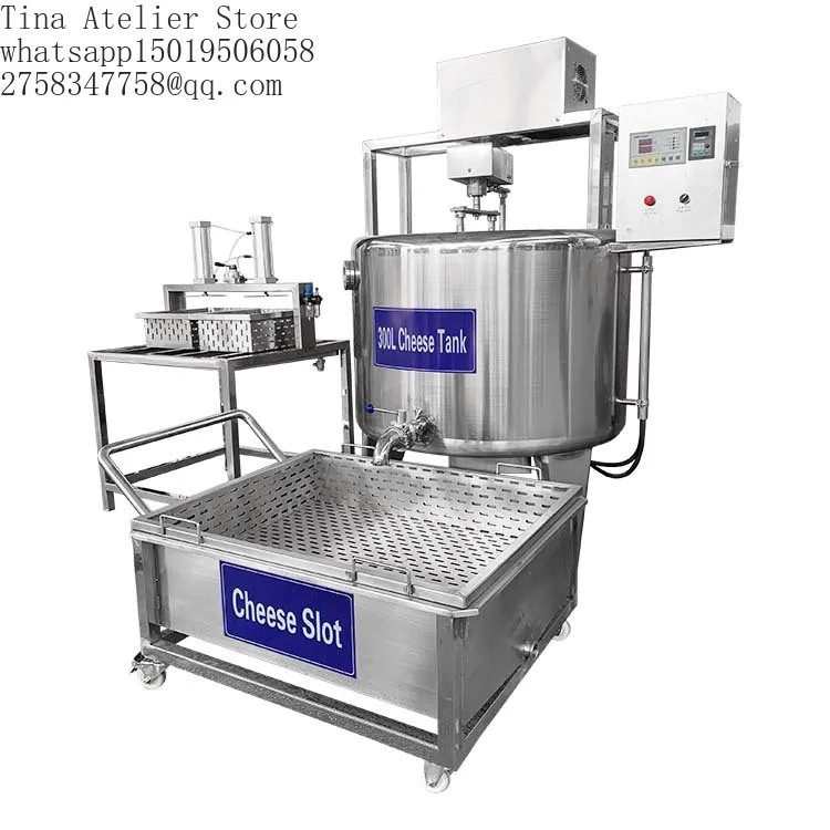 Small Scale Cheese Va=t Machine Motor Pump Food-Grade SUS304 Stainless Steel High Productivity Mozzarella Cheese Making Machine