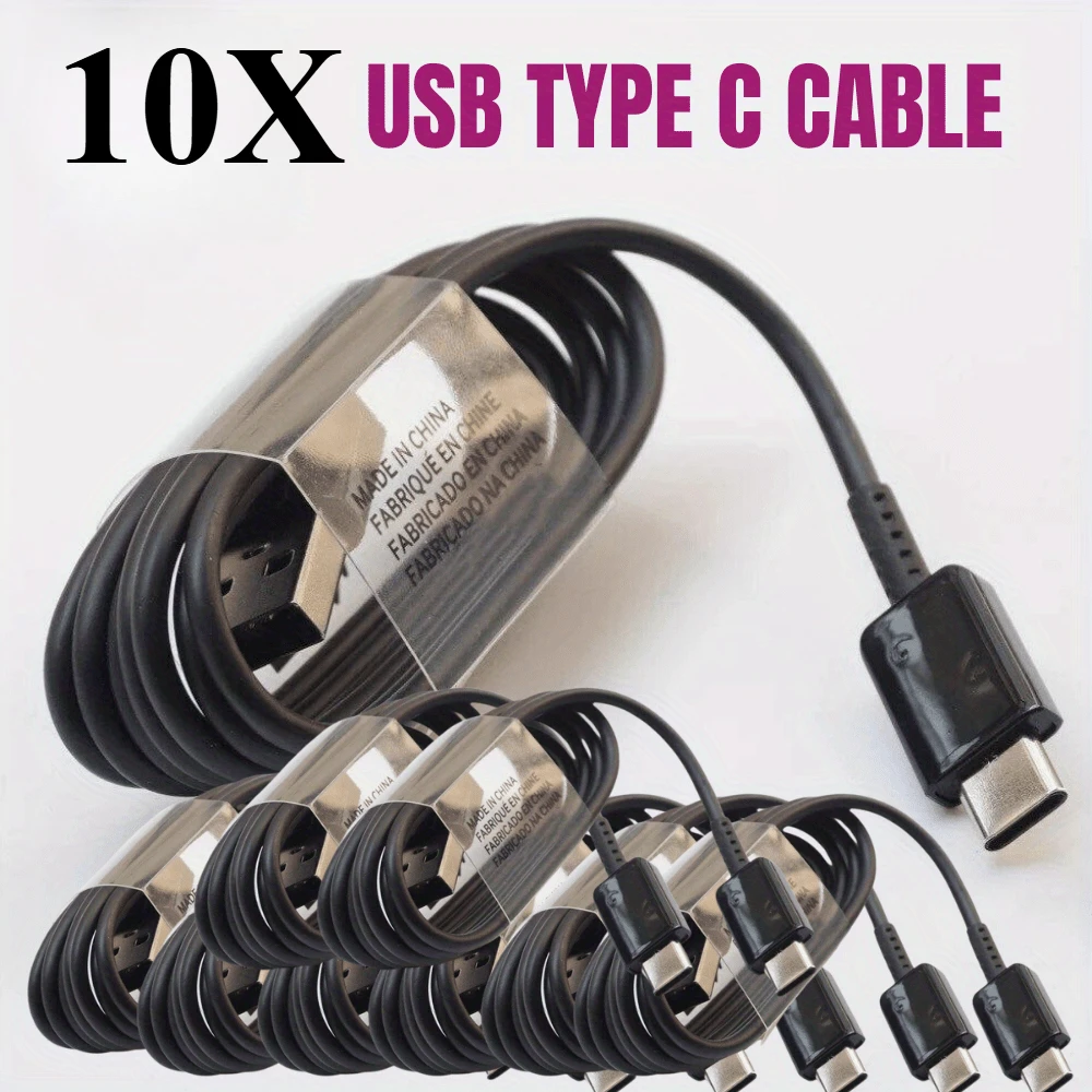 

MFIGlGK Bulk Lot 10x USB C Кабель 4 фута Быстрое зарядное устройство Тип C Шнур для Samsung S8 S9 S10 Note10 Android для Google для Xiaomi