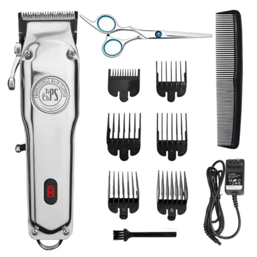 ماكينة قص الشعر اللاسلكية للرجال - ماكينة حلاقة كهربائية احترافية مع مجموعة أدوات العناية المكونة من 13 قطعة - شفرات من الفولاذ المقاوم للصدأ باللون الأسود